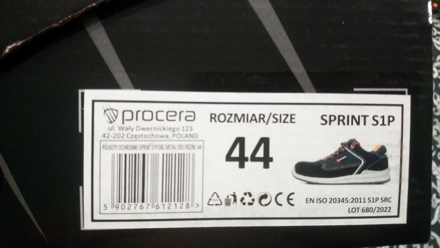 Buty robocze Procera Sprint S1P, polskie, nowe.