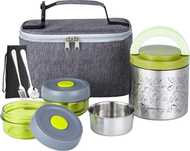 Lille home Lunch Box ze sztućcami 1x 630ml 2x 210 ml ciepło lub zimno