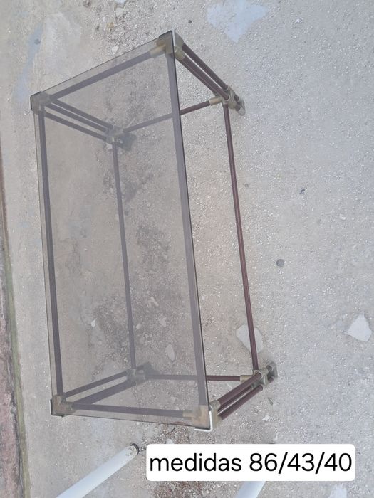 Mesa de sala vidro antiga