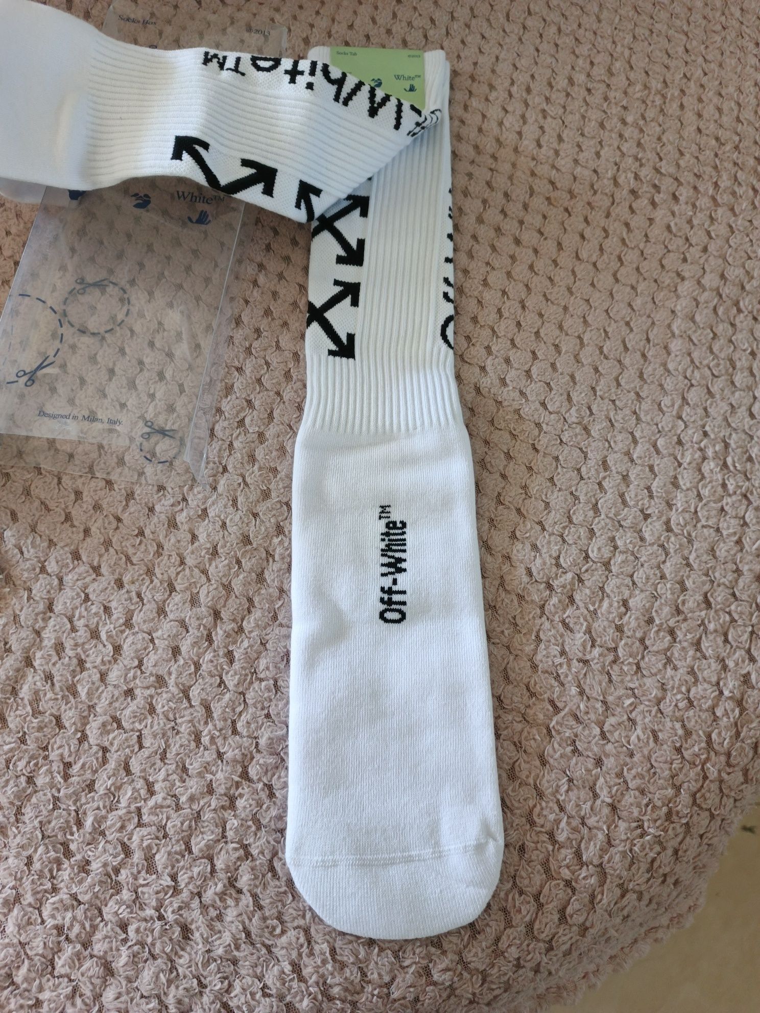 Skarpetki długie off white