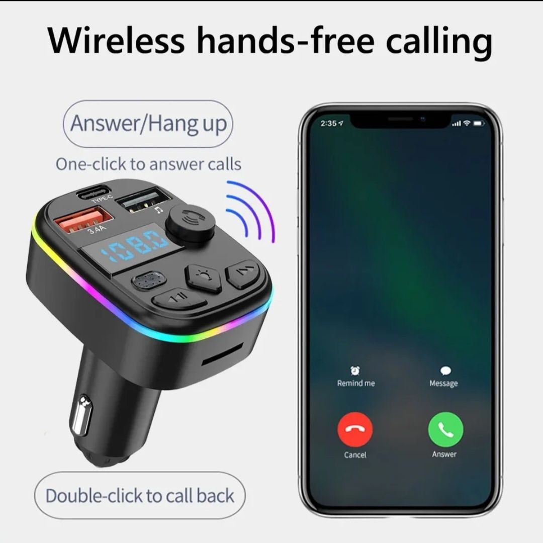 Transmiter samochodowy Bluetooth FM odtwarzania muzyki audio mp3