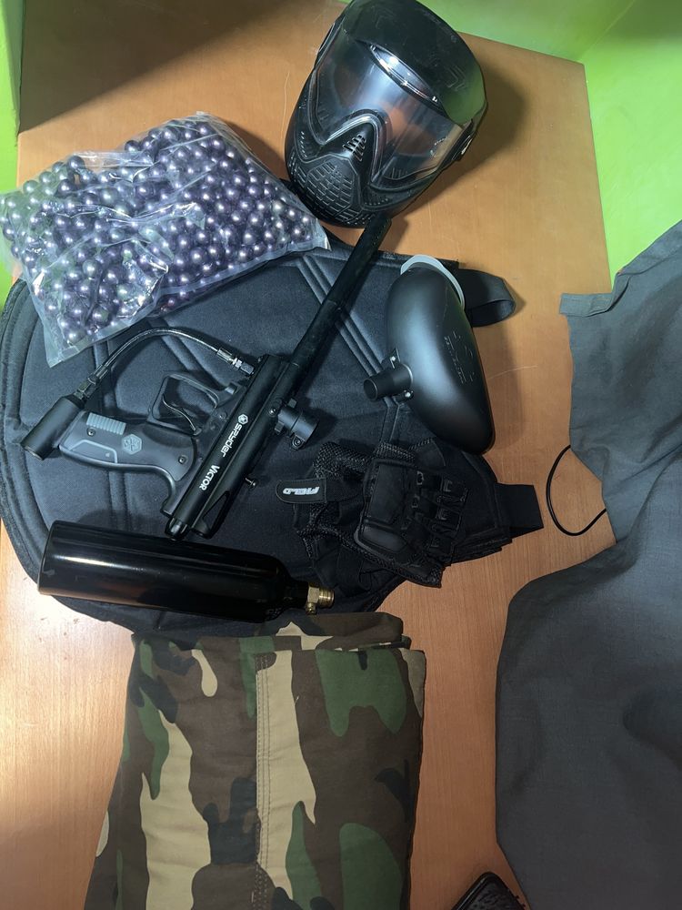 Equipamento de paintball nunca usado