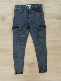 Spodnie jeans bojówki ZARA r. 40 L