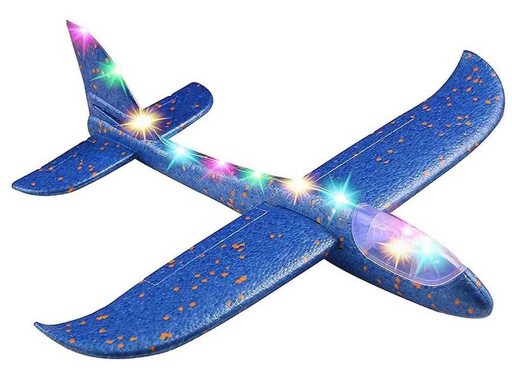 Samolot styropianowy 47cm świecący LED szybowiec rzutka duży