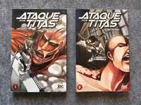 Livros Ataque dos Titans em Português, volumes 1 e 2