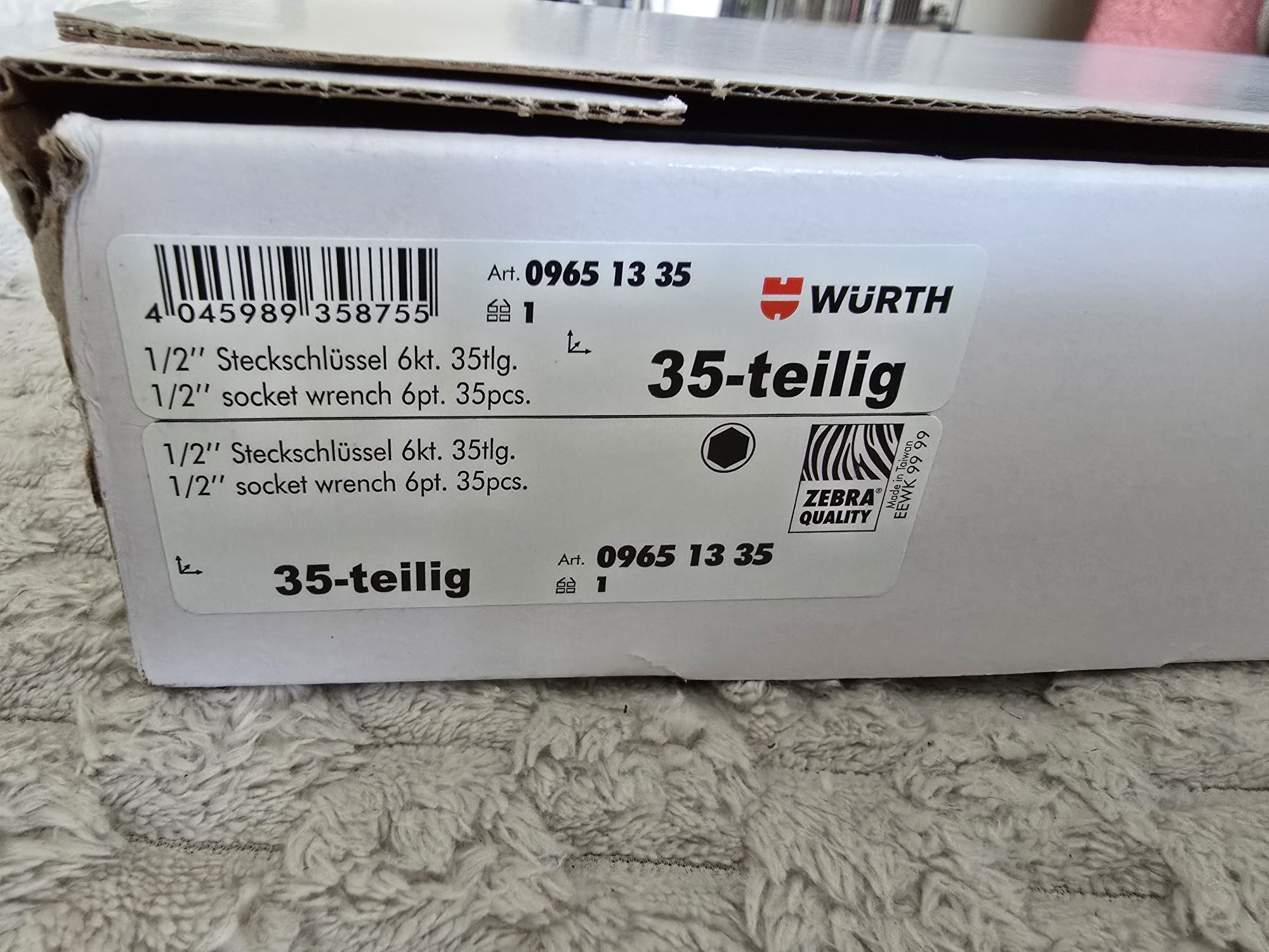 Wurth - Zestaw nasadek 1/2 długich.