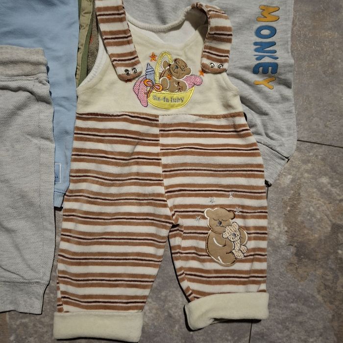 Zestaw 11 szt spodnie chłopięce r. 68