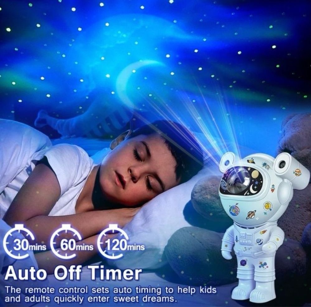 Космонавт нічник проектор астронавт зоряне сяйво галактика