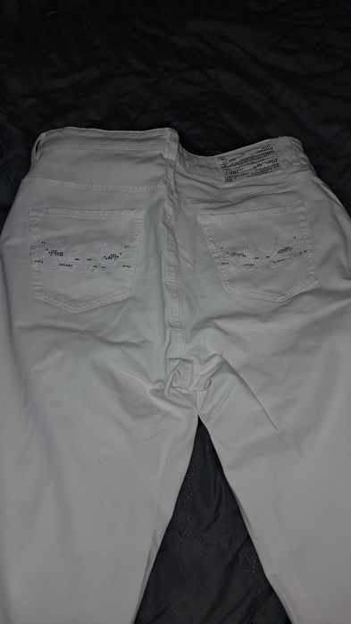 Брюки білого кольору стрейч-котон