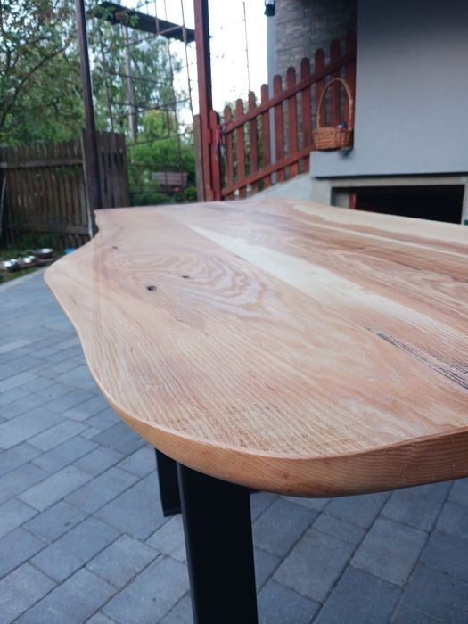 Piękny Stół Z Desek 200-letniego Dęba 210cm/82/4cm h75cm ŻADNA SKLEJKA