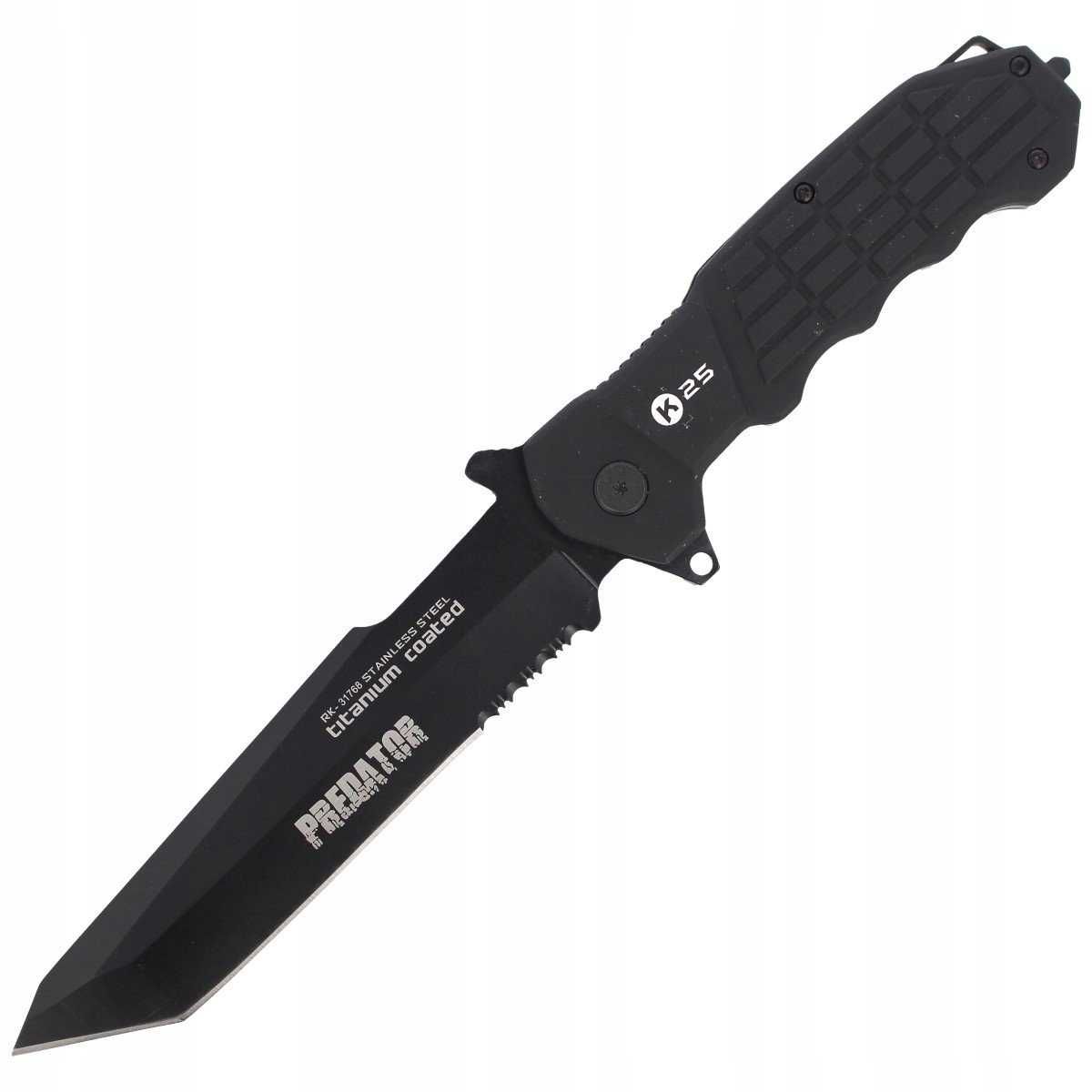 Nóż K25 Predator Black Aluminium, Black Titanium