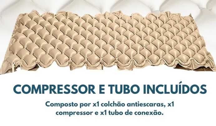 Colchão Antiescaras com Compressor e Células de Ar Alternante