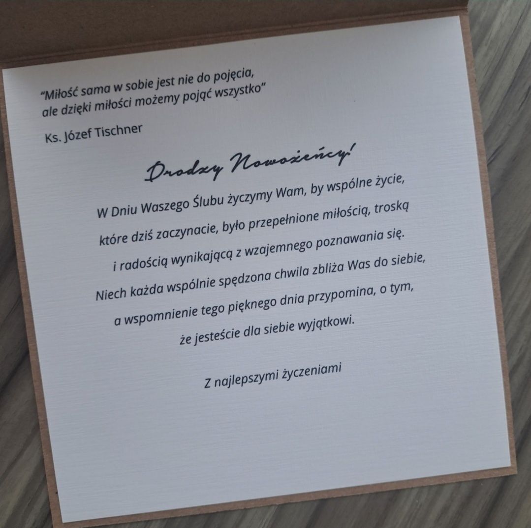 Personalizowana kartka ślubna