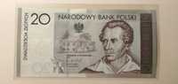 Banknot kolekcjonerski 20 złotych - Juliusz Słowacki. Stan: UNC