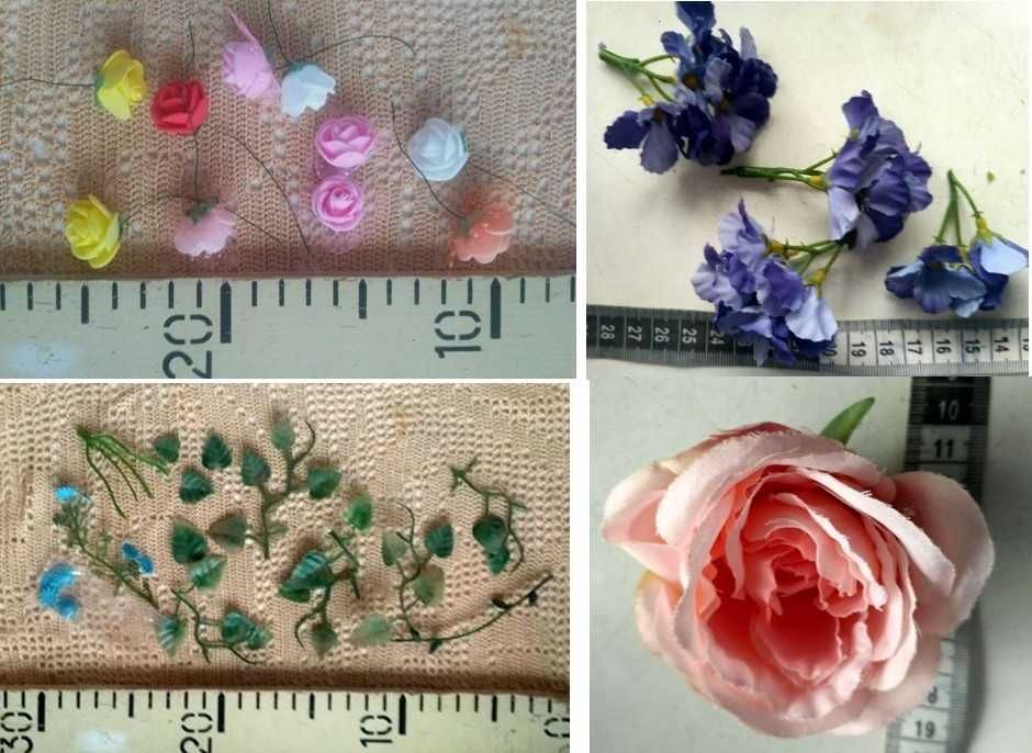 набор декоративных  цветов, деталей для досуга