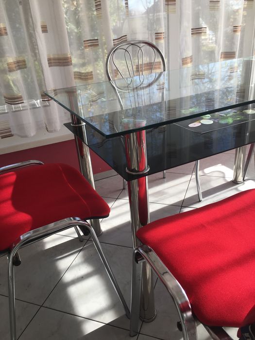 Склянний стіл/крісла