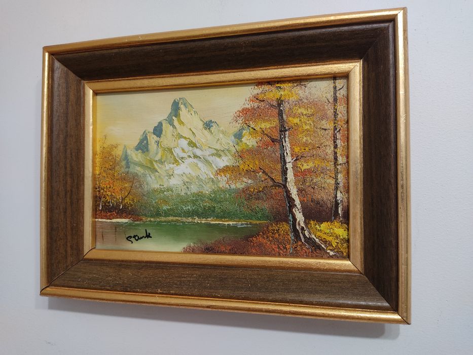 "Wielki Szczyt"-przepiękny obraz olejny na płycie!