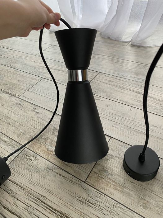 Lampa sufitowa czarna  - 2 szt.
