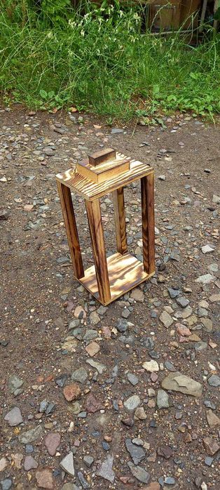 Lampion drewniany skrzynki korytka płotki donice