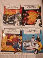 4 komiksy Historia Brytanii po francusku. R. Secher i R. Le .Honzec
