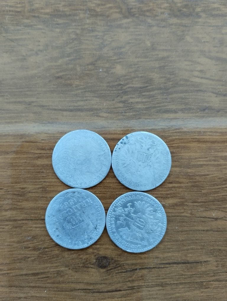 Монети срібло Австрії по 10 крейцерів