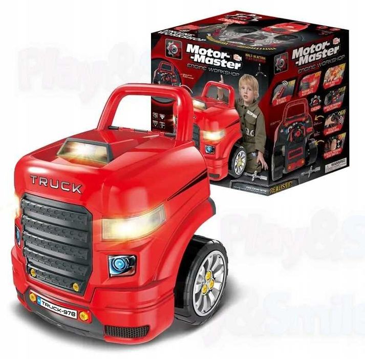 Zestaw Mechanika Warsztat Samochód Ciężarówka Tir Mały Majsterkowicz