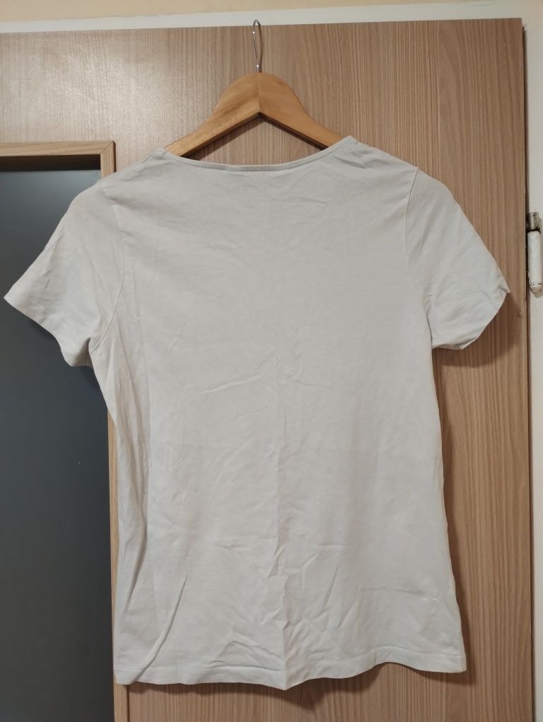 Błękitny/jasnoszary basic t-shirt 100% bawełna