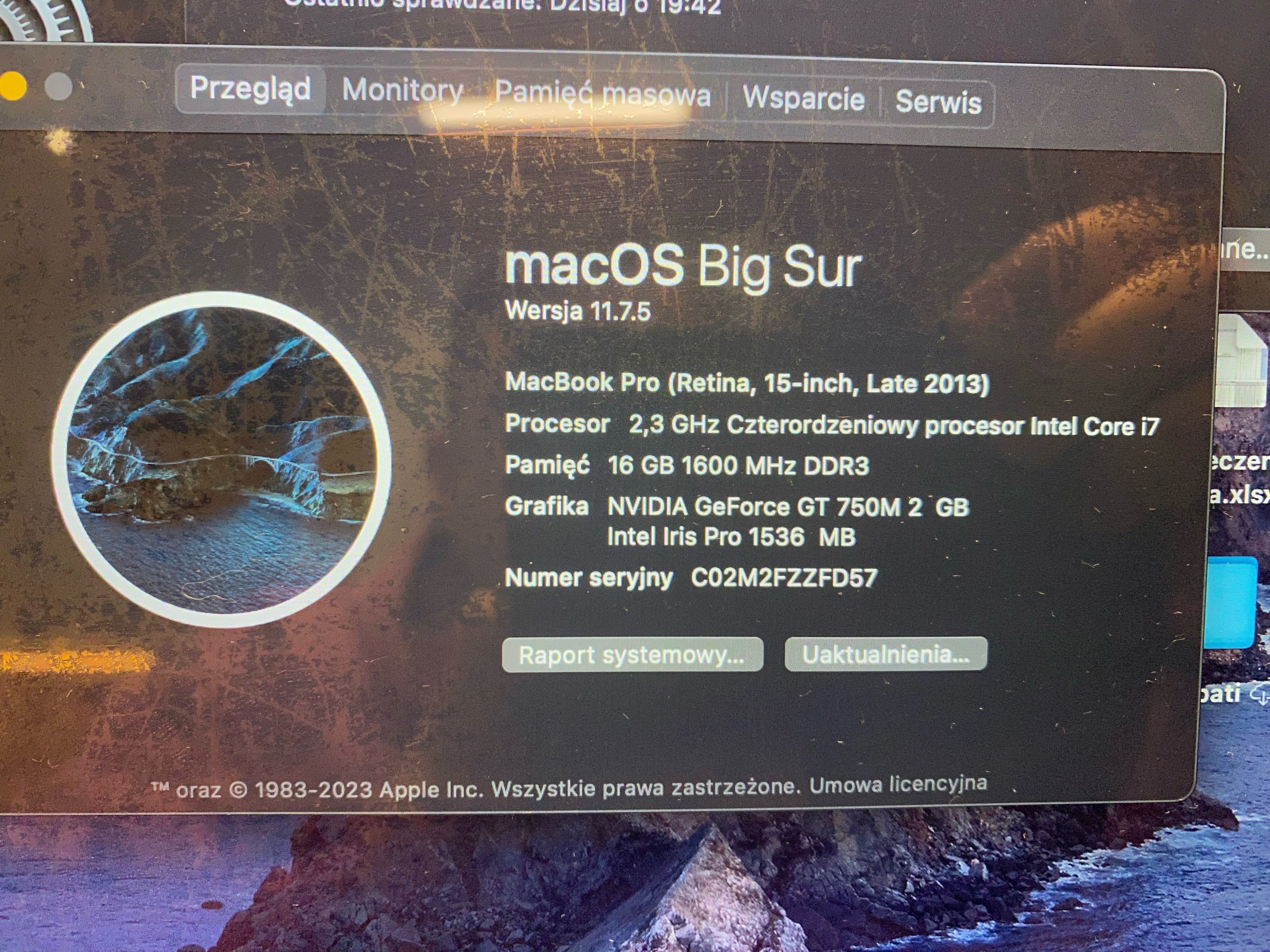 MacBook Pro Retina 15" Late 2013  Dysk 512GB   16GB RAM