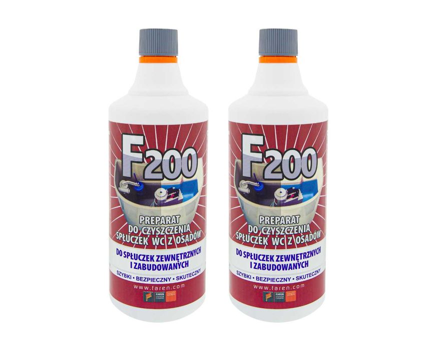 F200 profesjonalny preparat do czyszczenia spłuczek wc z osadów 2 szt