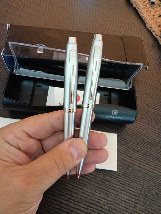 Caneta e lapiseira sheaffer conjunto inox