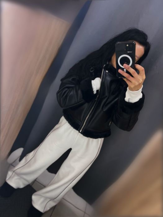 Дубленка, дублянка, куртка, bershka xs