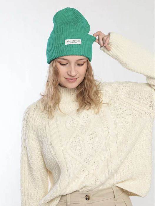 Чорна вязана шапка бавона Marc O Polo