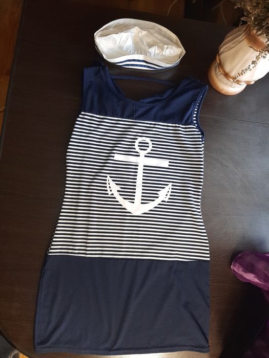 Карнавальный костюм Морячка, Матроска от 10-13 лет.