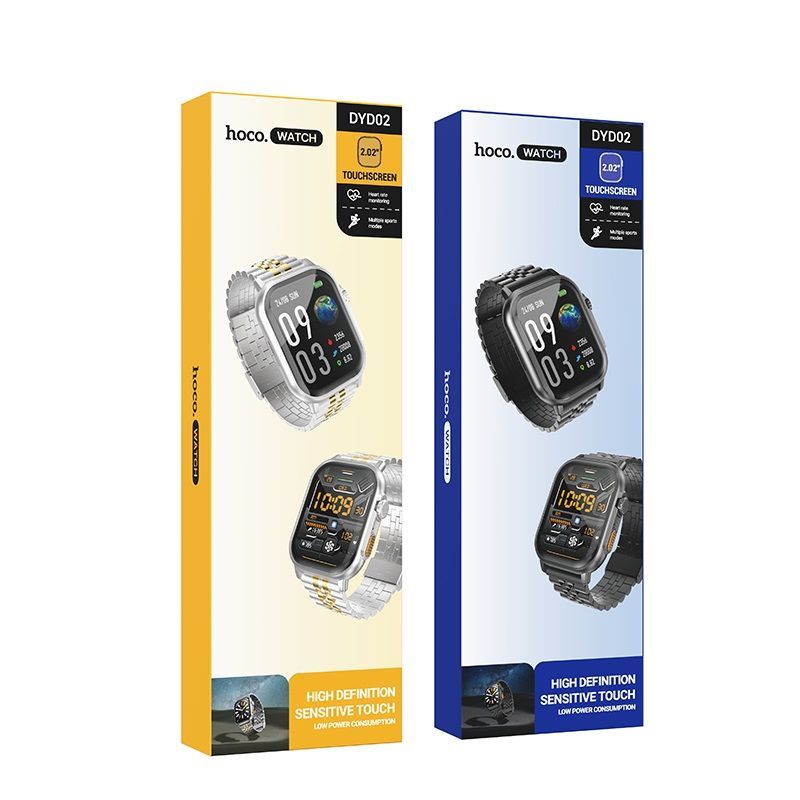Smartwatch Hoco 2,02" TFT z fukcją rozmowy DYD02 złoto srebrny