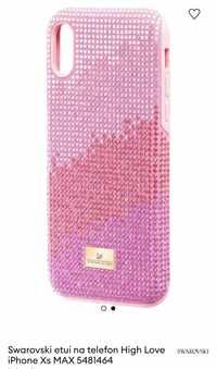 Etul iphone XS Max różowe krysztalki swarovski pink