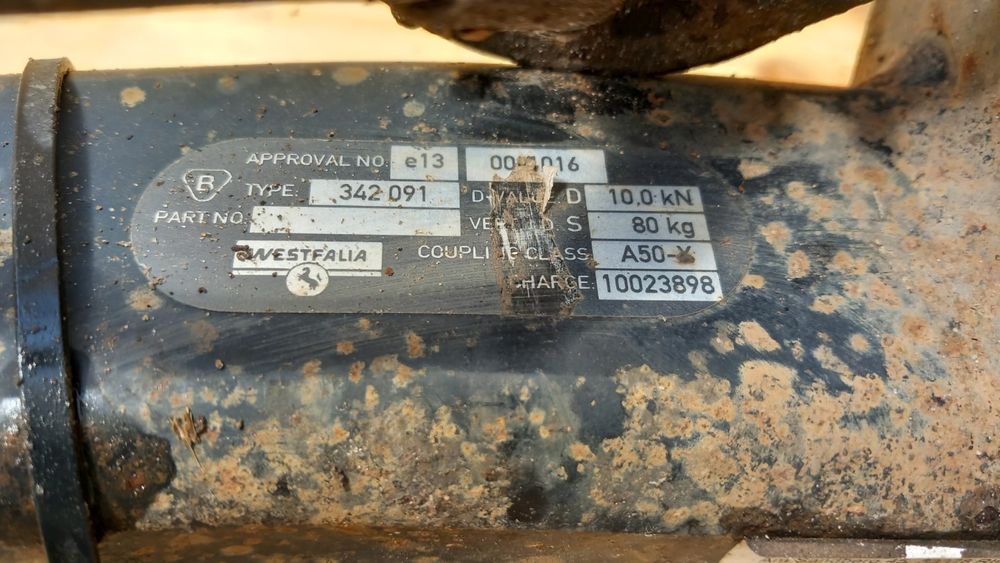 Chrysler Grand Voyager Iv  Hak Holowniczy Kula Tabliczka