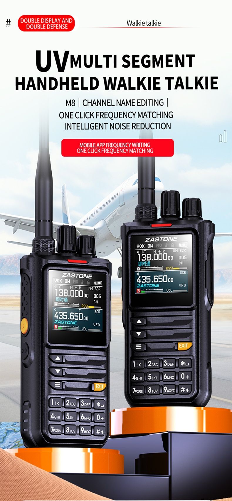 Zastone m8 walkie talkie