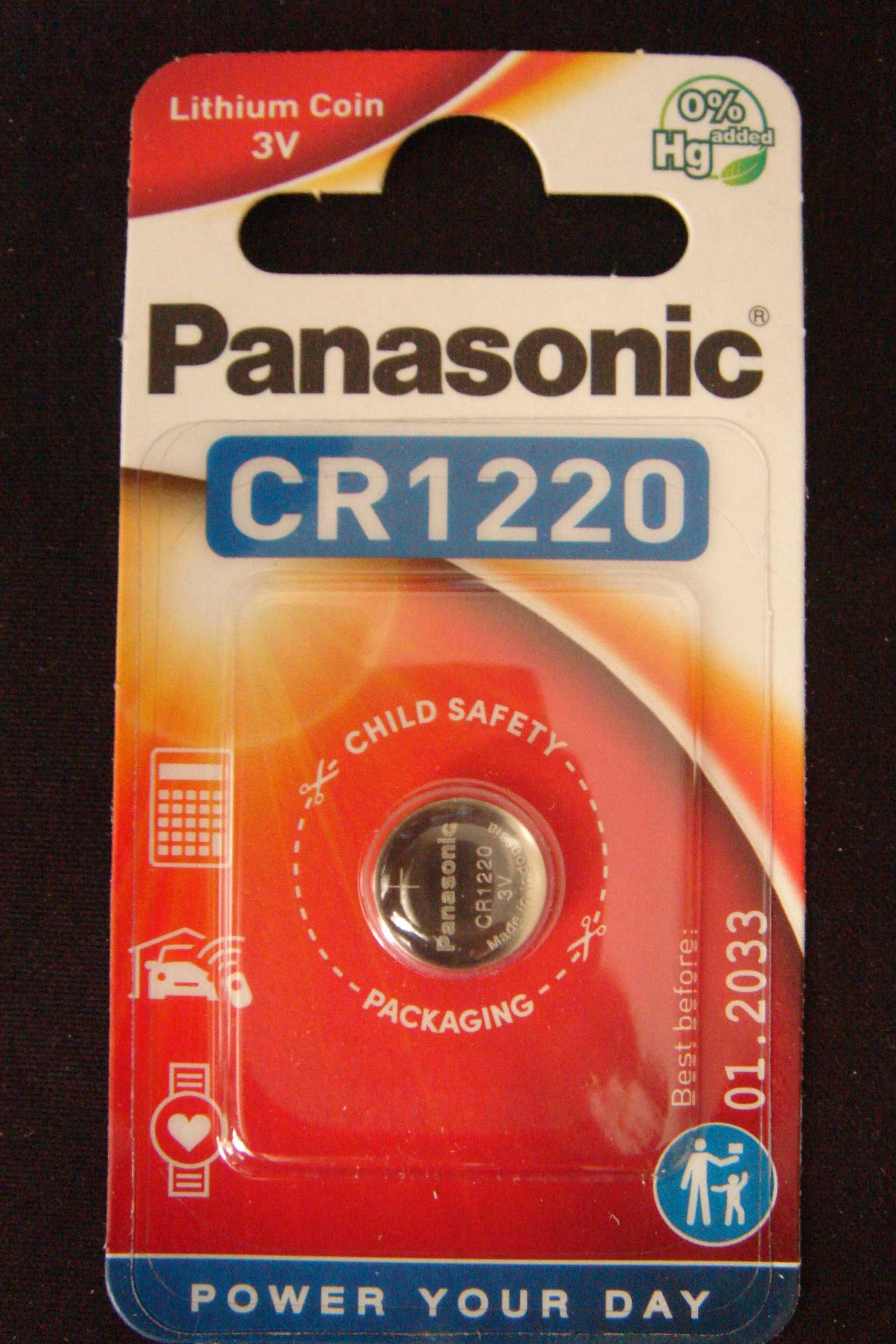 Батарейка Panasonic CR 1220 BLI 1 Lithium