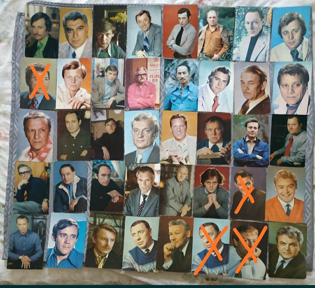 Открытки артистов  .Много.1970год. 1980год. N1