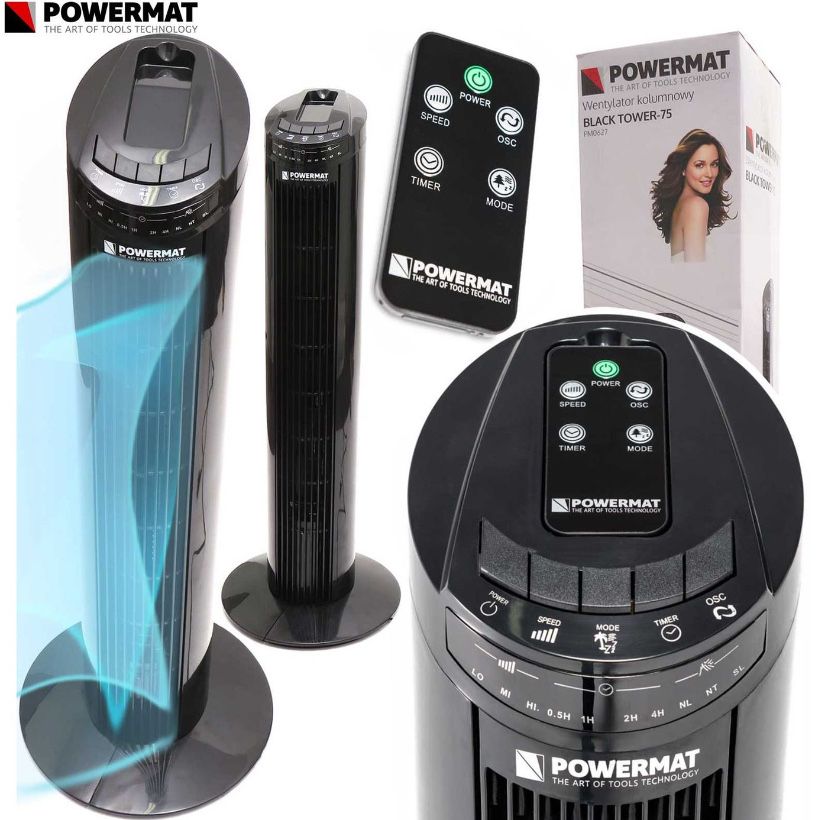 Вентилятор колонний Powermat Satin Tower-80 з можливістю ароматизації