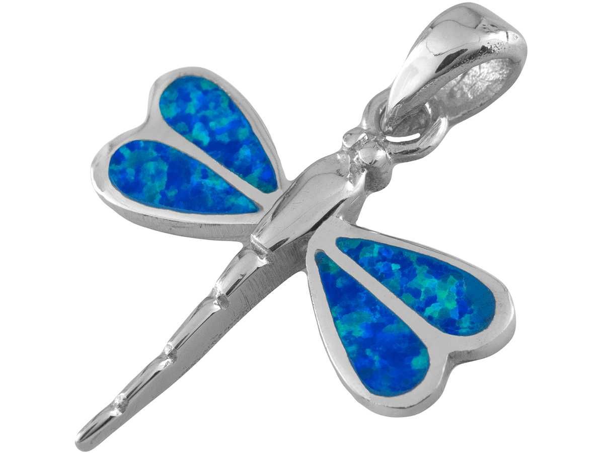 VERSIL wisior wisiorek opal niebieski motyl motylek SREBRO 925