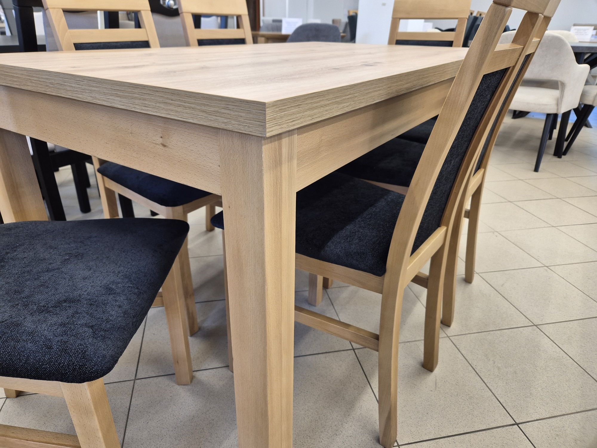 Solidny stół rozkładany dąb artisan 140/180/80 + 6 krzeseł od ręki!