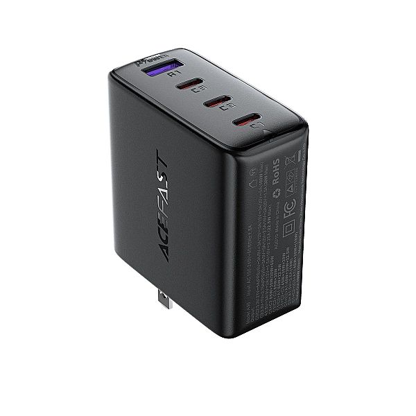 Ładowarka Acefast A96 PD100W GaN (3 x USB-C + 1x USB-A) z końcówką US