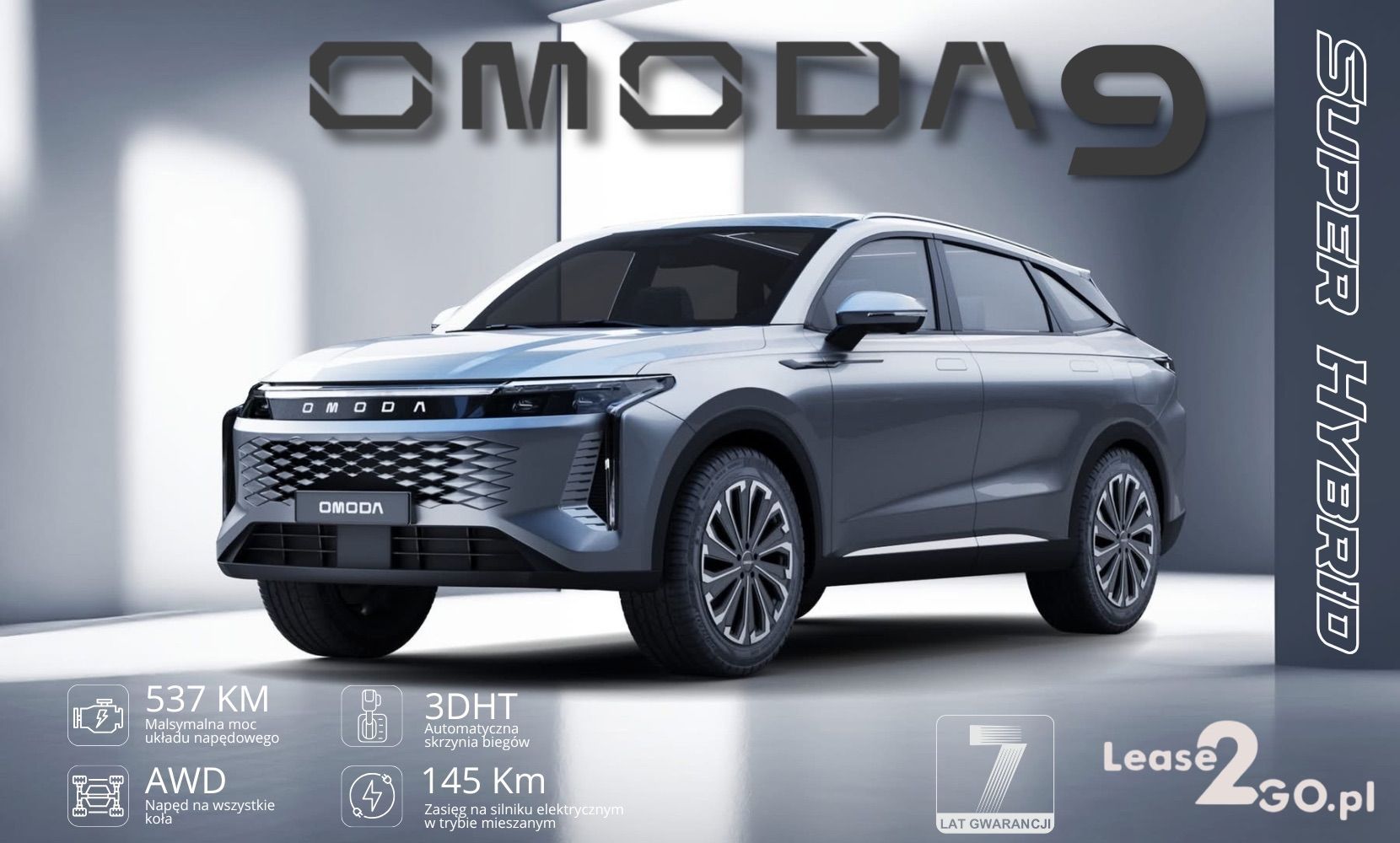 Omoda 9 Super Hybrid EXCLUSIVE 4x4 • Rabat 8 400 pln • Dla Firm i osób pryw. !