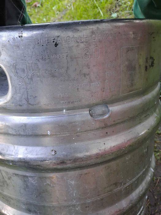 Beczka po piwie, keg 30l, reduktor