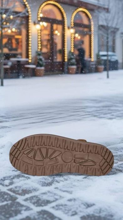 Трендові коричневі   уги жіночі на потовщеній підошві