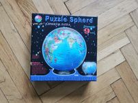 Puzzle kula ziemska 3D 540 kawałków, średnica 23 cm