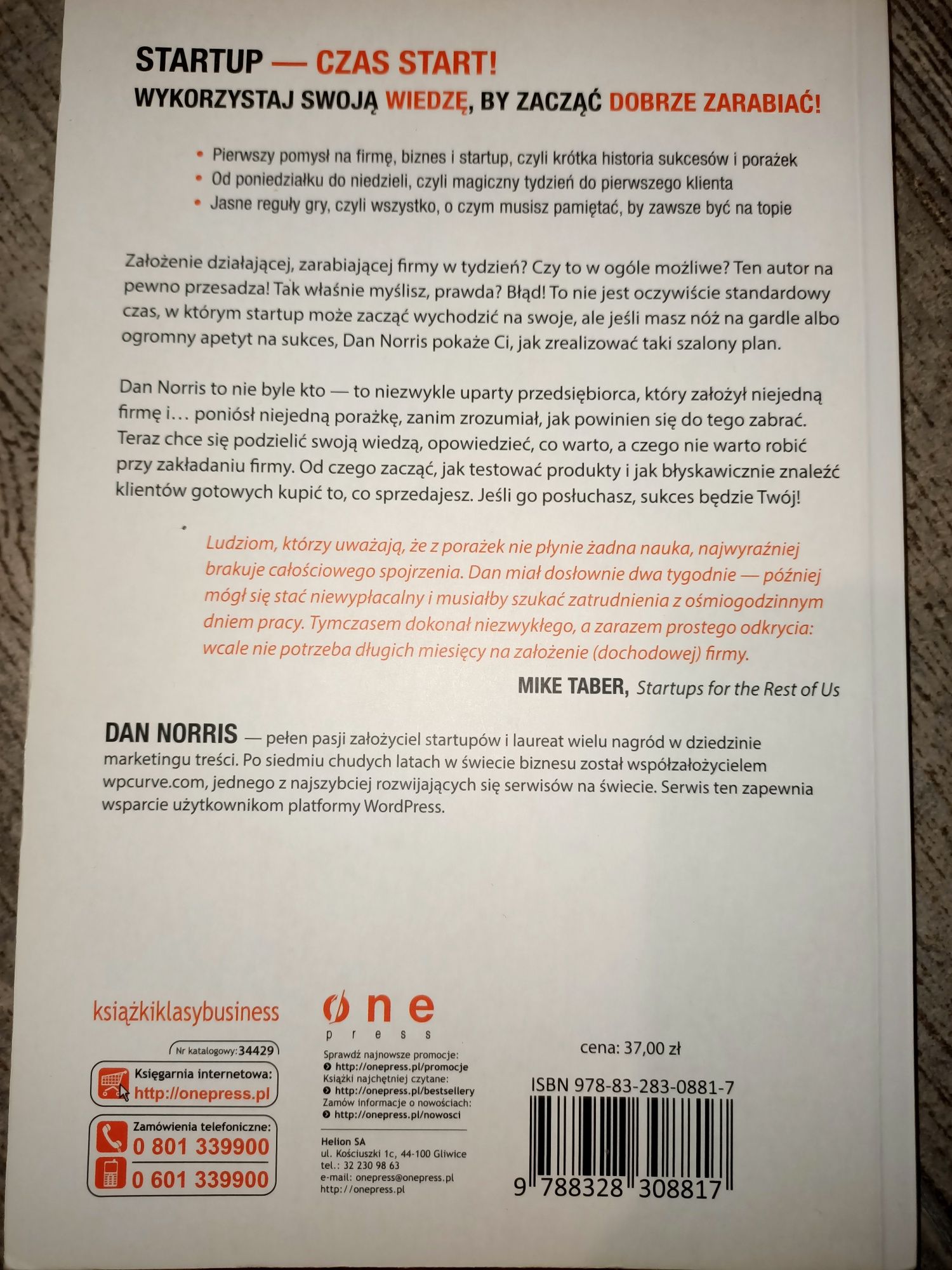 Startup w 7 dni Dan Norris