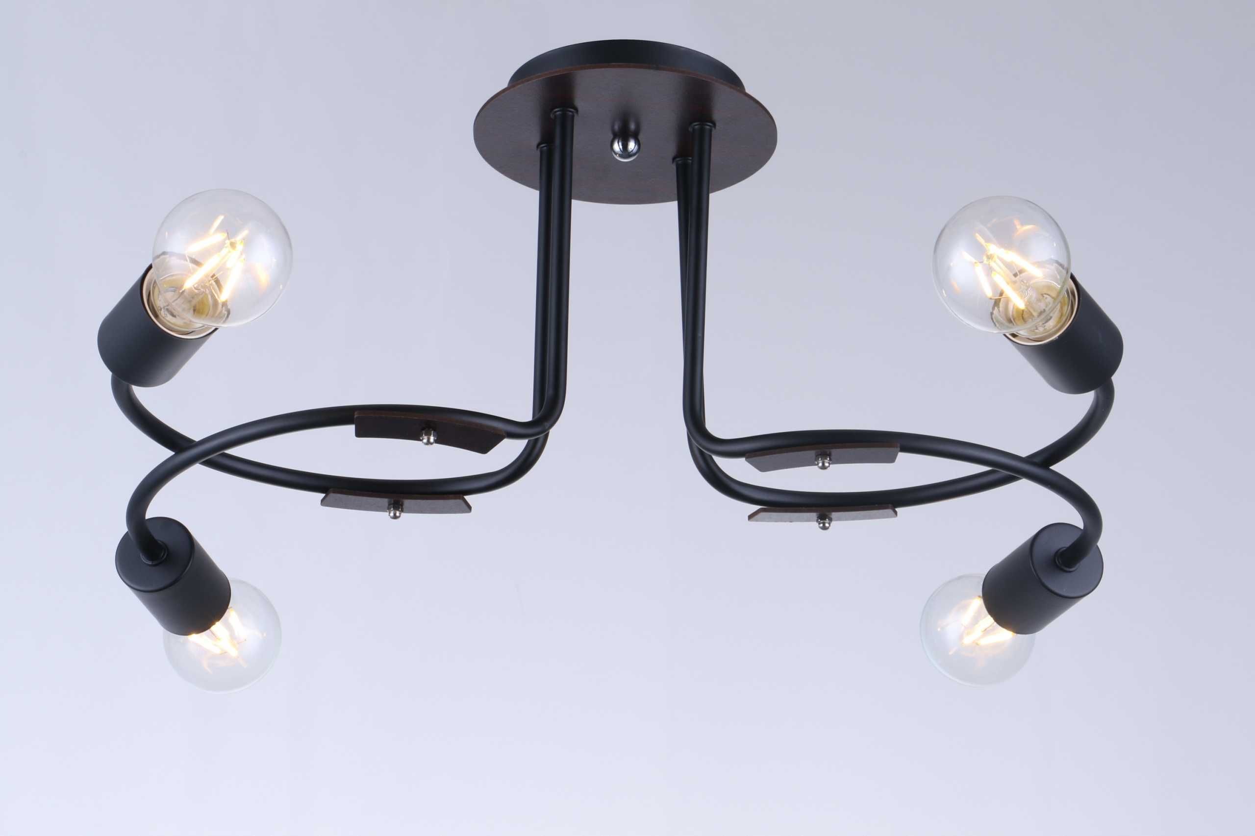 Lampa sufitowa LOFT RETRO Edison żyrandol 4x E27