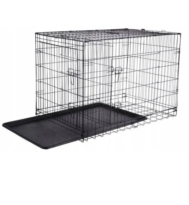 Велика металева клітка транспортер для перевезення собак 122x76x83 см